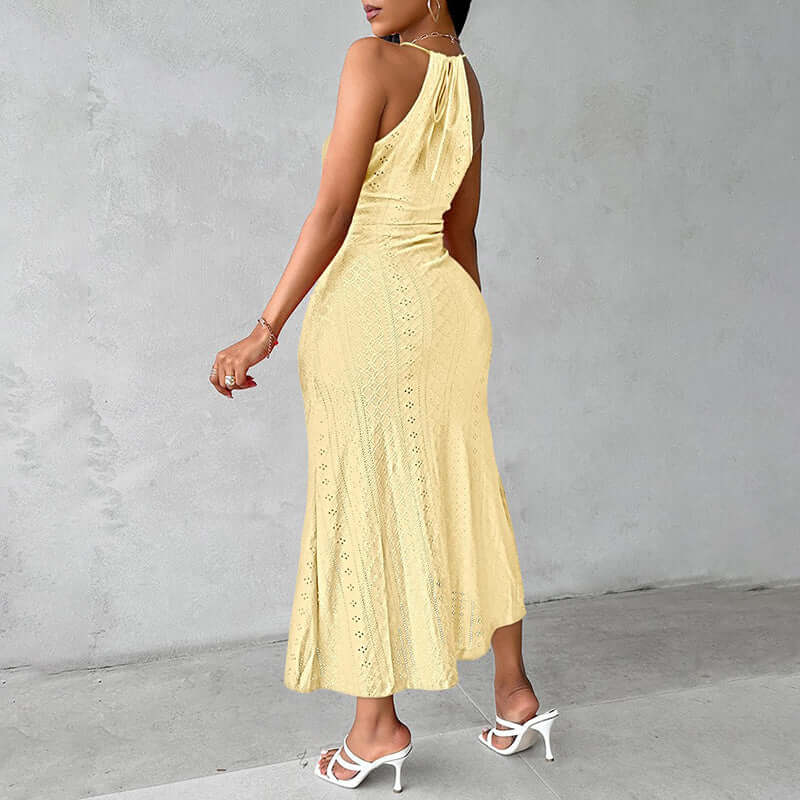 Women's Sexy Halter Neck Ruched Bodycon