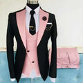 Men's Slim Fit Business Vest Coat Trousers Suit