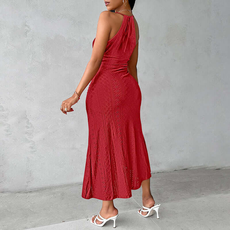 Women's Sexy Halter Neck Ruched Bodycon