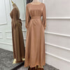 Women's Soft Satin Scarf Gown Dress