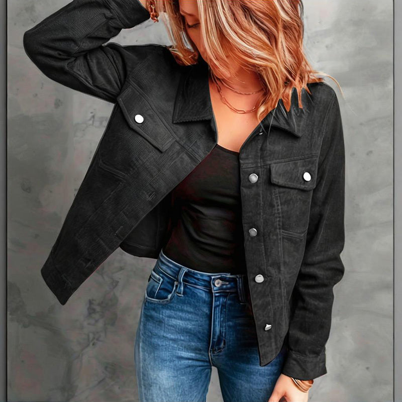 Women's Corduroy Long Sleeve Jacket