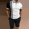 Men's Casual Printed Top And Shorts Two-piece Set