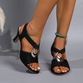 Metal Buckle Women's High-heeled Sandal