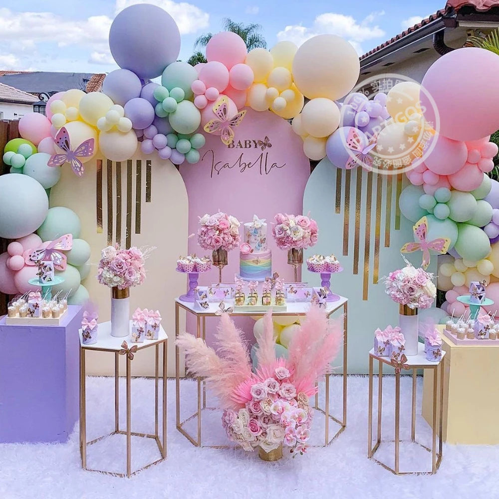 126/182pcs Multicolor Macaron Pastel Balloon