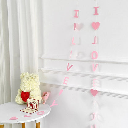 1.1m Red Heart I Love You Letter Sequined