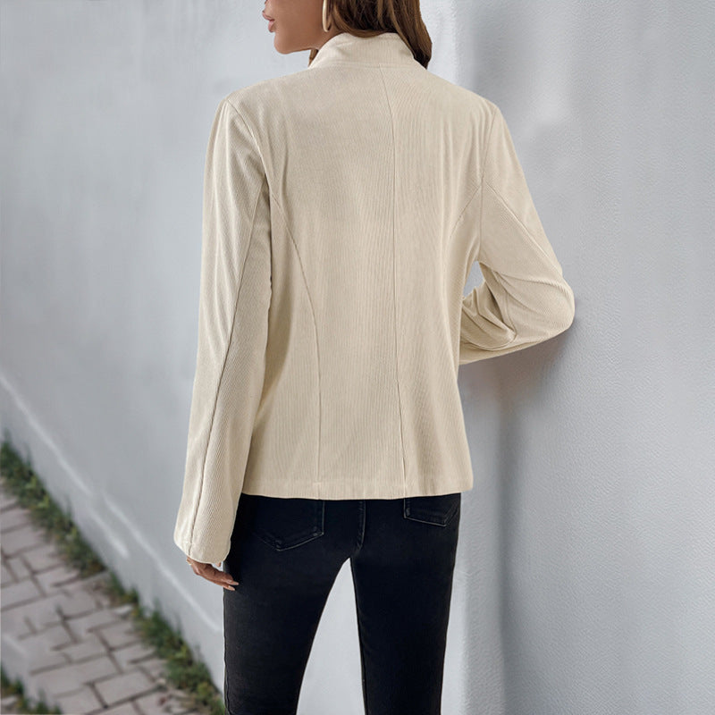Cardigan Jacket Corduroy European And American Short Coat