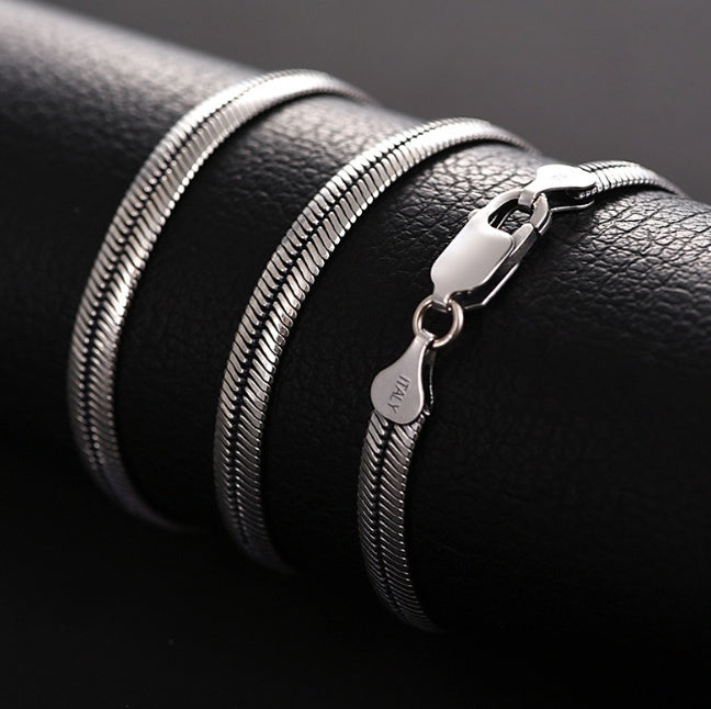 Flat Snake Bones Chain Men And Women