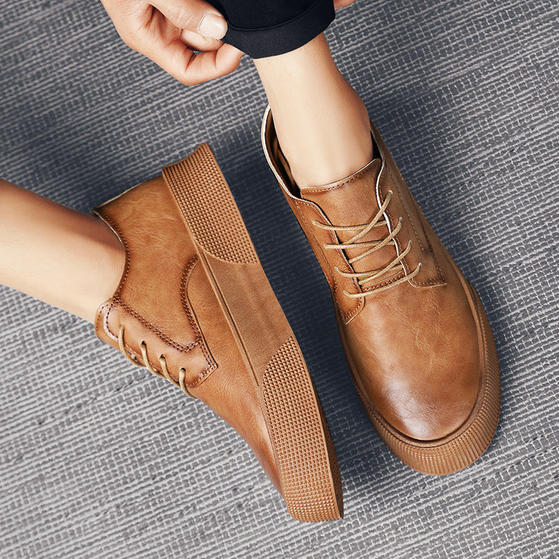 Lace-up Platform Korean Casual Shoes
